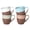 Multi-Colors, variant on Gibson Elite William Crest 4 Piece Coffee Mug Set, 15oz Stoneware Cups, Reactive Glaze Finish, Round Large Coffee Mugs, Microwave & Dishwasher Safe - Pink