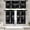 Eat Good Black, variant on Farmhouse Chef White Kitchen Window Curtains Valance and Tier Set 24 Inch, Modern Doodle Abstract Black Art Rod Pocket Short Tier Curtain for Bathroom, Funny Cafe Drapes for Kitchen Decor