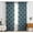 Teal Blue, variant on Vargottam Cotton Curtains for Windows - 3-in-1 Rod Pocket/Back Tab Short Window Drapes - Light Filtering Cotton Panels - Set of 2, 52"x63" - Floral Block Pattern (Blue)