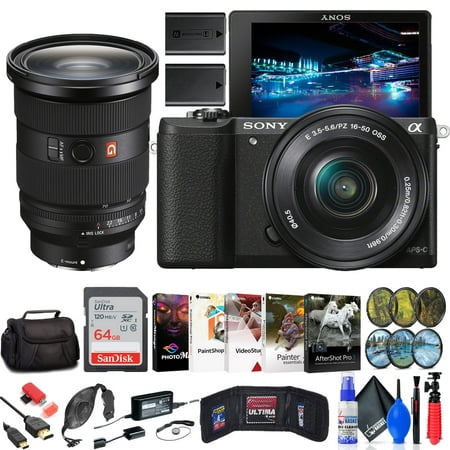 Sony Alpha a5100 Mirrorless Digital Camera with 16-50mm Lens + More