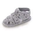 thumbnail image 6 of 0-2 Years Baby First Walking Shoes Kids baby Sandals Toddler Kid Baby Girls Boys Summer Princess Breathable Soft Bottom Non-slip Casual Sandals Gray 6-9 Months, 6 of 7