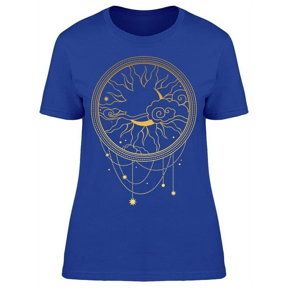 Sun And Moon Art T-Shirt Women -Image by Shutterstock, Female 3X-Large