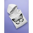 thumbnail image 3 of Black Butterfly Hoodie Women -SPIdeals Designs, Female XX-Large, 3 of 4