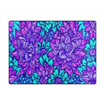 thumbnail image 3 of Purple Flowers 63''x48'' Plush Memory Foam Bath Mat, Soft, Absorbent, Non Slip, Durable, 3 of 7