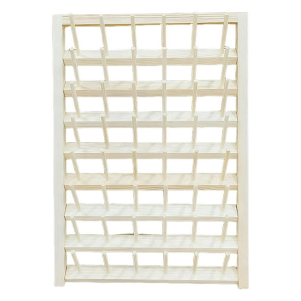 Organizador de portahilos, soporte de pared resistente y compacto, portacarretes versátil 48 ganchos