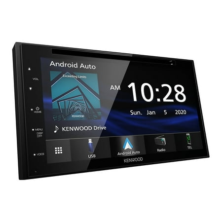 Kenwood - 6.8" Android Auto & Apple CarPlay Bluetooth DVD and Digital Media (DM) Receiver and Android Screen Mirroring - Black