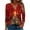 #344-Red, variant on Craaazy Women's Christmas Clothes Casual V-Neck 3/4 Sleeve Xmas Tops with Santa Christmas Tree Prints Gifts