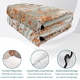 thumbnail image 4 of Full Quilt Set 78''x90'', Orange Grey Forest Lightweight Summer Bedspread Coverlet Set with 2 Pillow Shams, Grey Modern Art Oil Painting Breathable All Season Quilt Bedding for Bedroom/Guest Room, 4 of 9