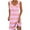 Pink, variant on Beach Sundresses for Women 2025 Plus Size Comfort Solid Color Pocket Sleeveless V-Neck Dress Gifts for Womens ~