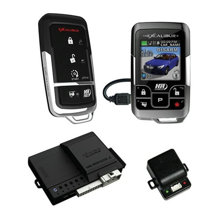 Omega Car Electronics AL20753DBL Excalibur 1 Mile Color 2 Way Security & Remote Start Alarm (Best 2 Way Remote Car Starter)