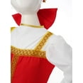 thumbnail image 5 of YONGHS Russian Girls Traditional Costume Puff Sleeve Princess Party Dress with Headpiece Red 5-6, 5 of 7
