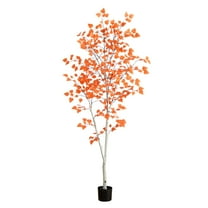 Nearly Natural 7ft. Autumn Paper Birch Artificial Fall Tree