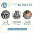 thumbnail image 5 of Elegant Comfort Luxury Velvety Feel Blanket, All-Season Lightweight Blanket, Ultra Plush, Soft, Flannel Fleece for Couch, Sofa, Bed, Travel, Solid Design,King/California King, Grey, 5 of 5