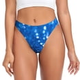 thumbnail image 1 of Balery A Blue Glitter Tangas de Algodón para Mujer con Estampado – Ropa Interior Sexy, Transpirable, G-string-X-Large, 1 of 6