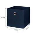 thumbnail image 2 of Mainstays Collapsible Fabric Cube Storage Bins (10.5" x 10.5"), Blue Cove, 4 Pack, 2 of 6