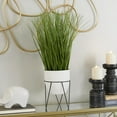 thumbnail image 2 of DecMode 25" Tall Artificial Wheatgrass Plant in Realistic Leaves and Metal Stand and Round Pot, 2 of 7