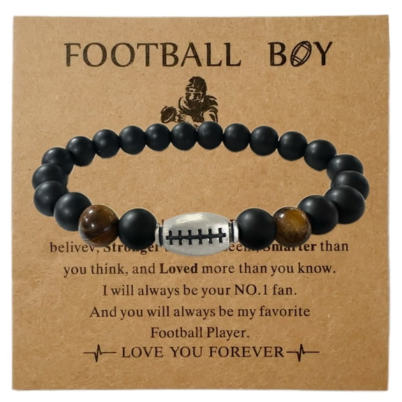 Sports Bracelet for Boys Men, Rugby bracelet for Boys, FootballTeam Fan Gift, Gift For Graduation/Birthday/Christmas