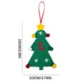 thumbnail image 2 of Vaidha 2024 New Christmas Tree Decorations Mini Christmas Tree Embroidery English Letter Christmas Pendant Small Pendant, 2 of 2