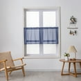 thumbnail image 2 of Fashnice Half Window Curtain Decor Kitchen Curtains Rod Pocket Simple Short Valance Semi-sheer Living Room Luxury Tiers Panels Solid Color Home Blue W:54''x H:24'', 2 of 5