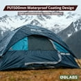 thumbnail image 3 of Golabs CT1 2 Person Dome Tent for 2 Adults, Easy Setup Waterproof Lightweight All-Season Camping Tent, Blue, 3 of 7