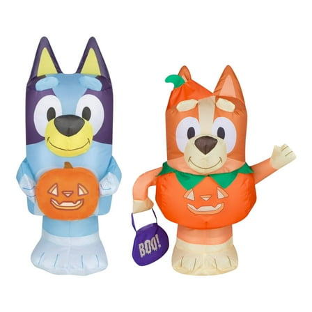 Bluey & Bingo 22" Halloween Indoor Inflatable Set with USB Power