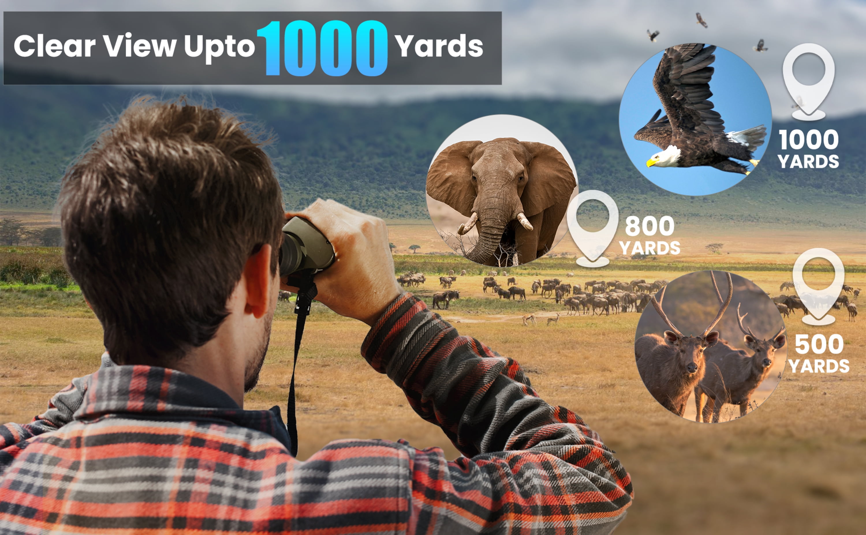Long Range 20x70 Binoculars – High Power, FMC Multilayer Coating, Waterproof, for Bird Watching, Hunting, Sports, Stargazing