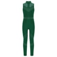 thumbnail image 2 of iiniim Kids Girls Shiny Full Body Unitard Rhinestone One Piece Leotard Sleeveless Gymnastics Dancewear Green 12, 2 of 7
