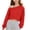 Red, variant on Girls off Shoulder Cropped Sweatshirt, Oversized Drop Shoulder Long Sleeve Pullover Tops for Loungewear Casual Daily Streetwear Black 9-10Y