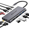 thumbnail image 1 of Estación de acoplamiento USB-C para portátil Hiearcool 11 en 1 con triple pantalla, 1 of 7