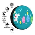 thumbnail image 4 of Haiem Spare Tire Cover , Wheel Cover with bunny holding flower printed, Camper Spare Tire Cover Fit for Jeep Wrangler Rv SUV Truck Travel Trailer-17 inch, 4 of 6