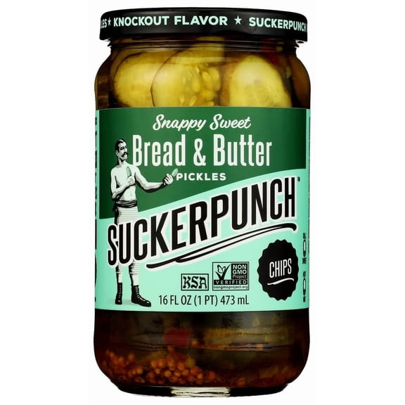 Sucker Punch Snappy Sweet Bread & Butter Pickle Chips