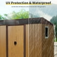 thumbnail image 6 of 8x6 FT Outdoor Storage Shed, Waterproof Metal Garden Shed with Lockable Sliding Doors and Transparent Plate, Tool Shed for Garden,Backyard,Patio,Lawn, Coffee, 6 of 7