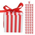 thumbnail image 1 of 4 Colores 50 Piezas Caja De Regalo De Recuerdo De Boda, Caja De Regalo De Recuerdo, Regalo De Baratijas De Rayas De Estilo Europeo Para Almacenamiento De Regalos De Joyería ANGGREK Rayas rojas y blancas de 5,5 cm + cinta roja, 1 of 8