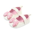 thumbnail image 4 of Lilgiuy Toddler Shoes Baby Girls Cute Bow Sequins Non-slip Soft Bottom Sandals Pink,6-12 Months 2022 Fall Winter, 4 of 5