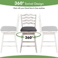 thumbnail image 4 of Resenkos 360° Swivel Bar Stools with Rubber Wood Frame and Ergonomic Backrest and Footrest-25 inches, Bar Height Stools, Bar Stools for Kitchen Island for Kitchen, Dining Room, 4 of 6
