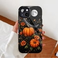 thumbnail image 2 of Halloween Pumpkin Moon Floral Stylish Phone Case for Women Men with Glitter Design Compatible with iPhone 11/12/13/14/15/16 (Pro Max/Plus), 2 of 9