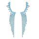 thumbnail image 1 of Pendientes de moda exagerados europeos y americanos con borlas de diamantes de imitación y cadena de garra geométrica, pendientes de clip de oreja de nicho de lujo ligero, 1 of 6