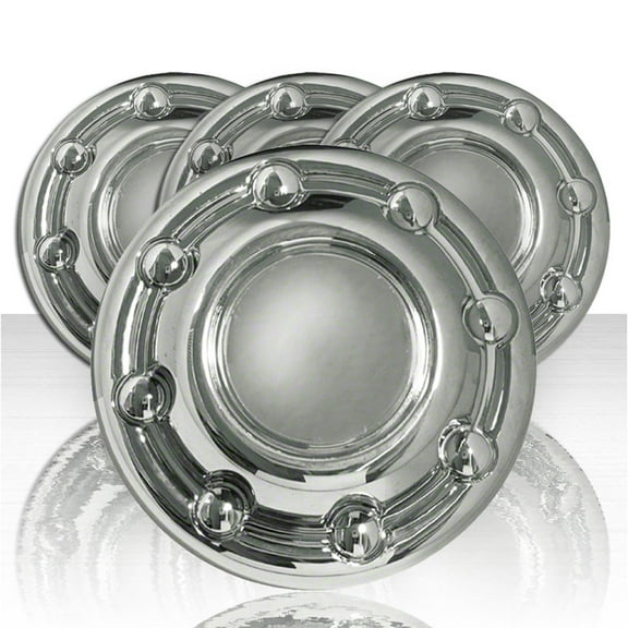 Set of 4 Chrome ABS Center Caps for 94-01 Dodge RAM 1500 (Metal Band Retention)
