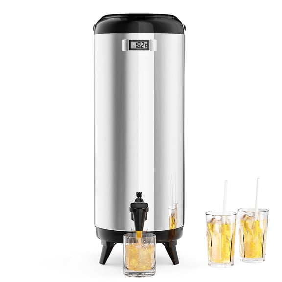 4.8 Gallon Insulated Beverage Dispenser Hot and Cold Drink Dispenser