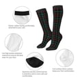 thumbnail image 3 of Fotbe Buffalo Plaid Dark Green Calcetas Divertidas Estampadas para Hombre y Mujer, Calcetas de Algodón hasta la Rodilla para Caminar, Correr, Enfermería y Embarazo, 3 of 6