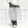 thumbnail image 3 of Cmfcve Hip Hop Baggy Jeans for Men Casual Wide Leg Denim Pants, 3 of 8