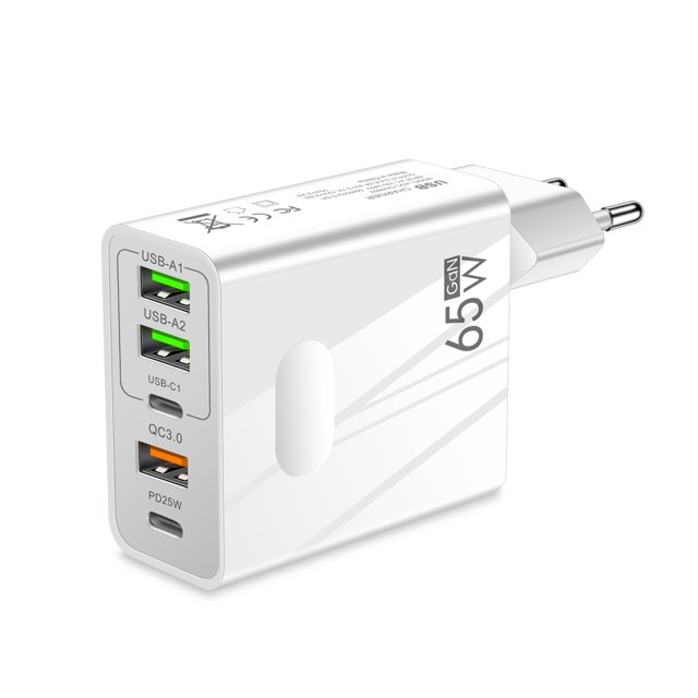Adaptador de cargador ligero para teléfono celular con cargador PD65W para iPhone 14 (blanco de la UE) Ehuebsd Para estrenar
