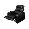 Relax-a-Lounger Lilac Manual Standard Recliner, Black Fabric