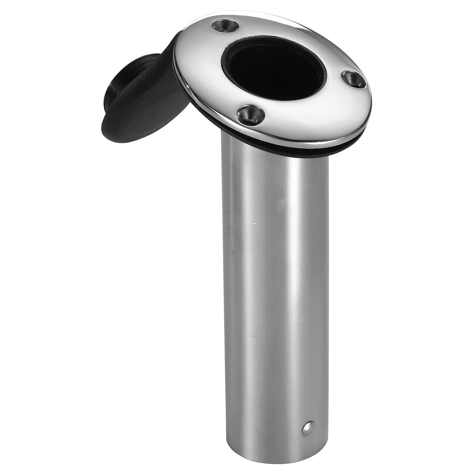 Attwood Stainless Steel Flush Mount 0 Degree Rod Holder, White, Open End
