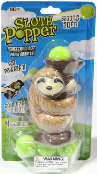 sloth popper toy