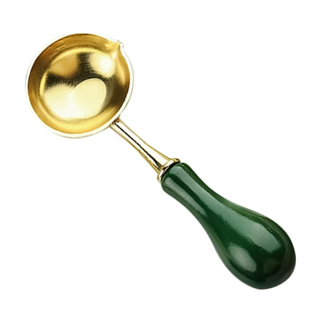 jifeng Cuillère de Scellement en Acier Inoxydable pour Enveloppe de Cachet Artisanat Vert