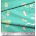 thumbnail image 2 of Soimoi Green Rayon Fabric Dot & Ribbon Ethnic Fabric Prints By Yard 56 Inch Wide, 2 of 3