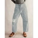 thumbnail image 5 of Jeans para Mujer Y2k con Rayas, Cordón Ajustable, Cintura Alta, Rectos, Pierna , Estilo Boyfriend, Pantalones Vaqueros Mom. Azul M, 5 of 8