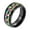 Black Rainbow, variant on Men's 8mm Stainless Steel Personality Hip Hop Cool Heavy Brick Double Blue Gear Rotatable Fidget Ring Anxiety Wedding Band Black Size 11