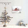 thumbnail image 3 of Red Barn Canvas Wall Art: Christmas Rustic Red Barn Bathroom Decor Winter Old Barn Pictures Barn Wall Art Framed for Farmhouse Bedroom Ready to Hang (12"x15"x1 Panel), 3 of 6
